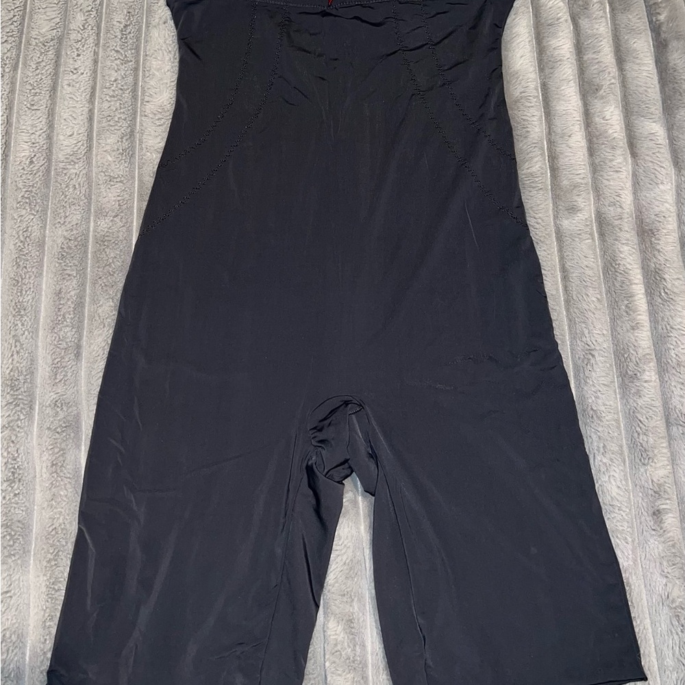 SPANX TUMMY CONTROL SHORTS 1X HIGH WAIST FAJA SMOOTHING SHAPER BLACK